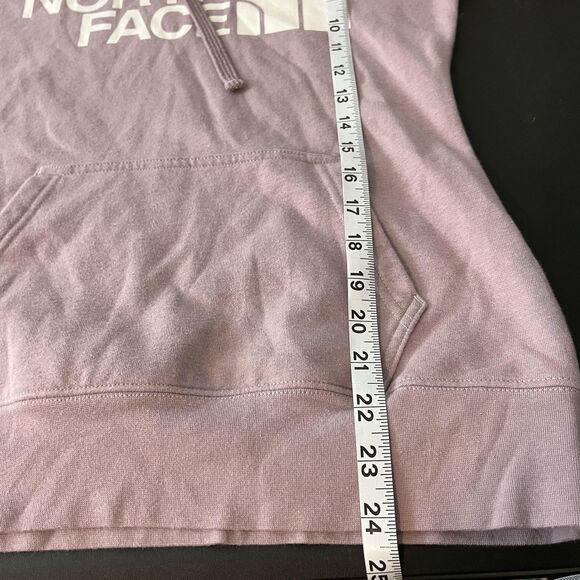 The North Face Hoodie Womens XS Purple Half Dome Logo Pullover Fleece Graphic - Picture 6 of 6